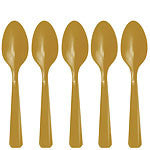 Gold Plastic Spoons