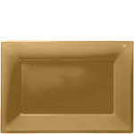 Gold Serving Platters - 23cm x 32cm Plastic