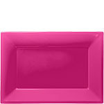 Hot Pink Serving Platters - 23cm x 32cm Plastic