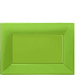 Lime Green Serving Platters - 23cm x 32cm Plastic