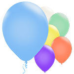 Assorted Colours Balloons - 11" Pearl Latex