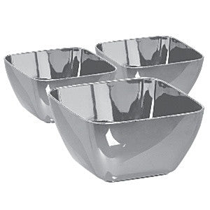 Silver Plastic Mini Bowls - 71ml