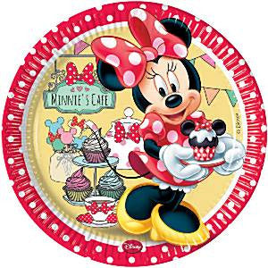 Minnie Mouse Cafe Plates - 23cm Paper Party Plates