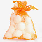 Orange Organza Bags - Small