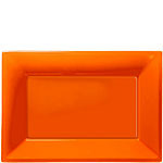 Orange Serving Platters - 23cm x 32cm Plastic