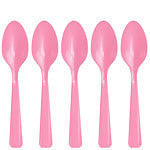 Baby Pink Plastic Spoons - Craftwear Party