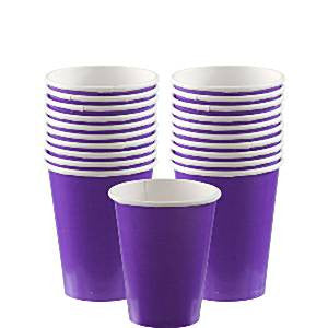 Purple Cups - 266ml Paper Party Cups