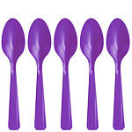 Purple Plastic Spoons