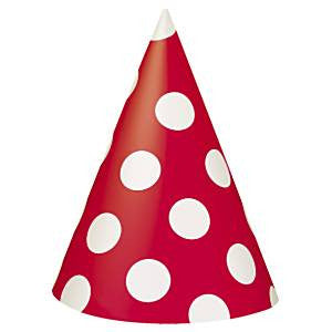 Red Polka Dot Party Hats