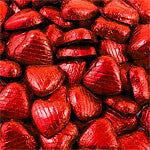 Bulk Pack of Red Chocolate Hearts - 1 kg