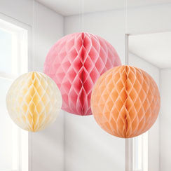 Sorbet Honeycomb Decorations - 20cm