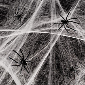 Spiders Web with Spiders - 100sq ft Halloween Decoration