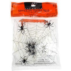 Spiders Web with Spiders - 100sq ft Halloween Decoration