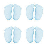 Blue Baby Feet Sugar Toppers - Cake Decorations - Craftwear Party