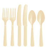 Ivory Plastic Cutlery - Assorted Party Pack