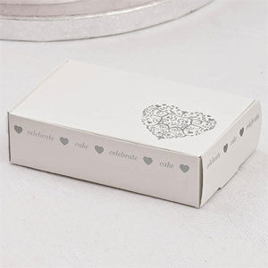 Vintage Romance - White / Silver Cake Box