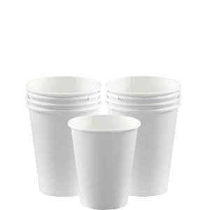 White Cups - 266ml Paper Party Cups