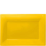 Yellow Serving Platters - 23cm x 32cm Plastic